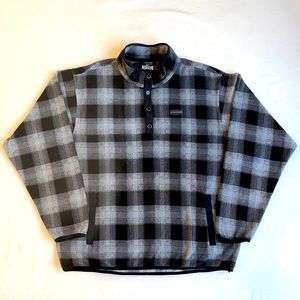 Men’s XXL CINCH 1/4 Snap Plaid Print Fleece Pullover EUC